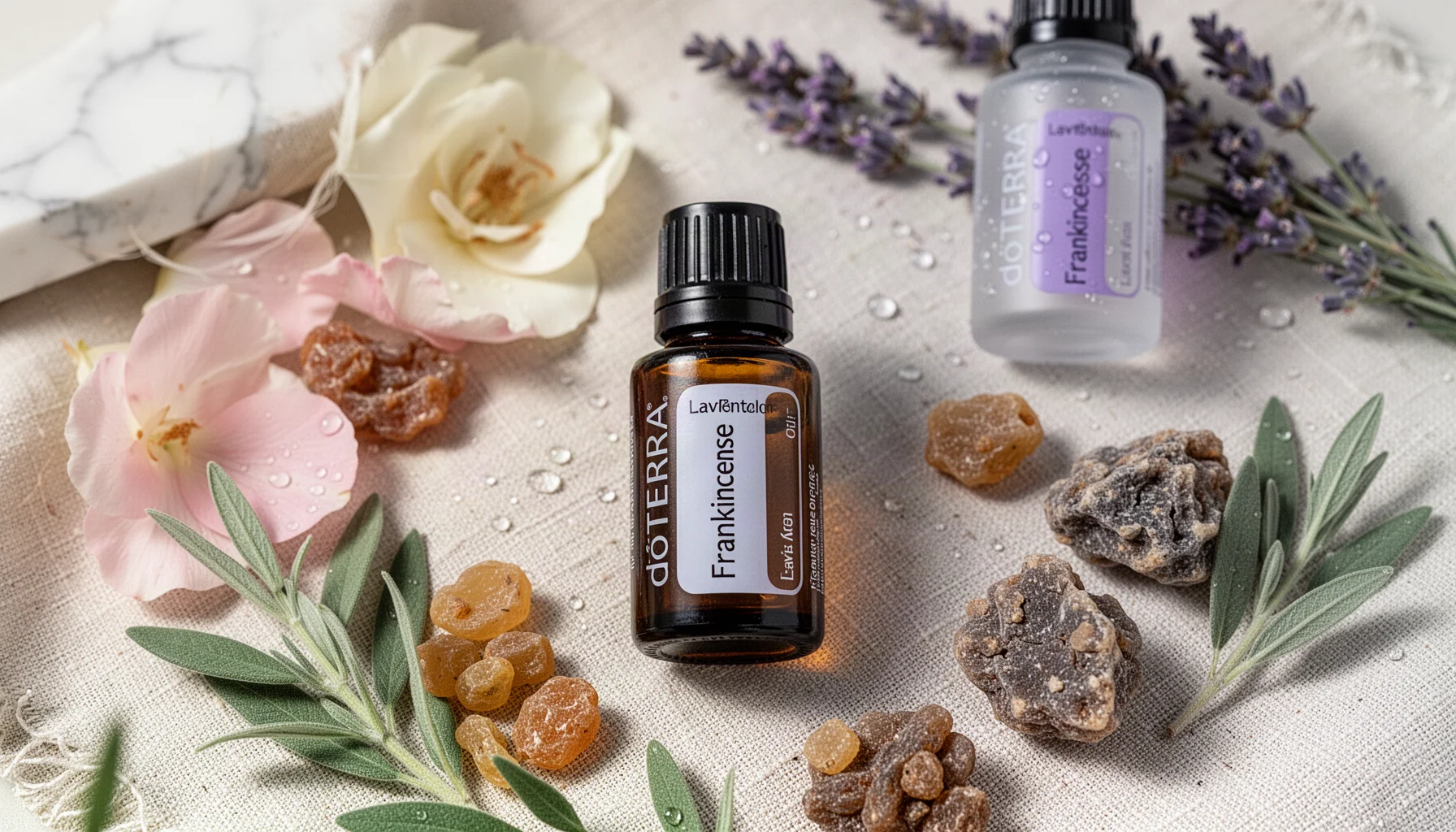 Rutina facial con aceite de incienso para brillo